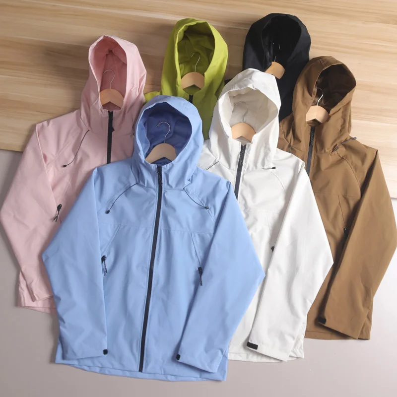 

Outdoor Mountain Series ex Свободная посадка с капюшоном Водонепроницаемая ветрозащитная походная куртка для пар Sle Faion Urban Casual Весенняя ...