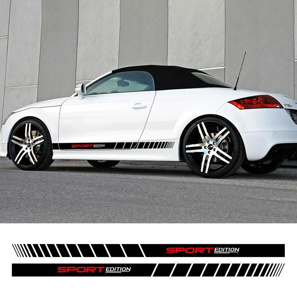 

Наклейка на боковую юбку автомобиля, виниловые наклейки с отделкой, графические аксессуары для Audi TT 8N MK1 MK2 8J Coupe MK3 8S Roadster