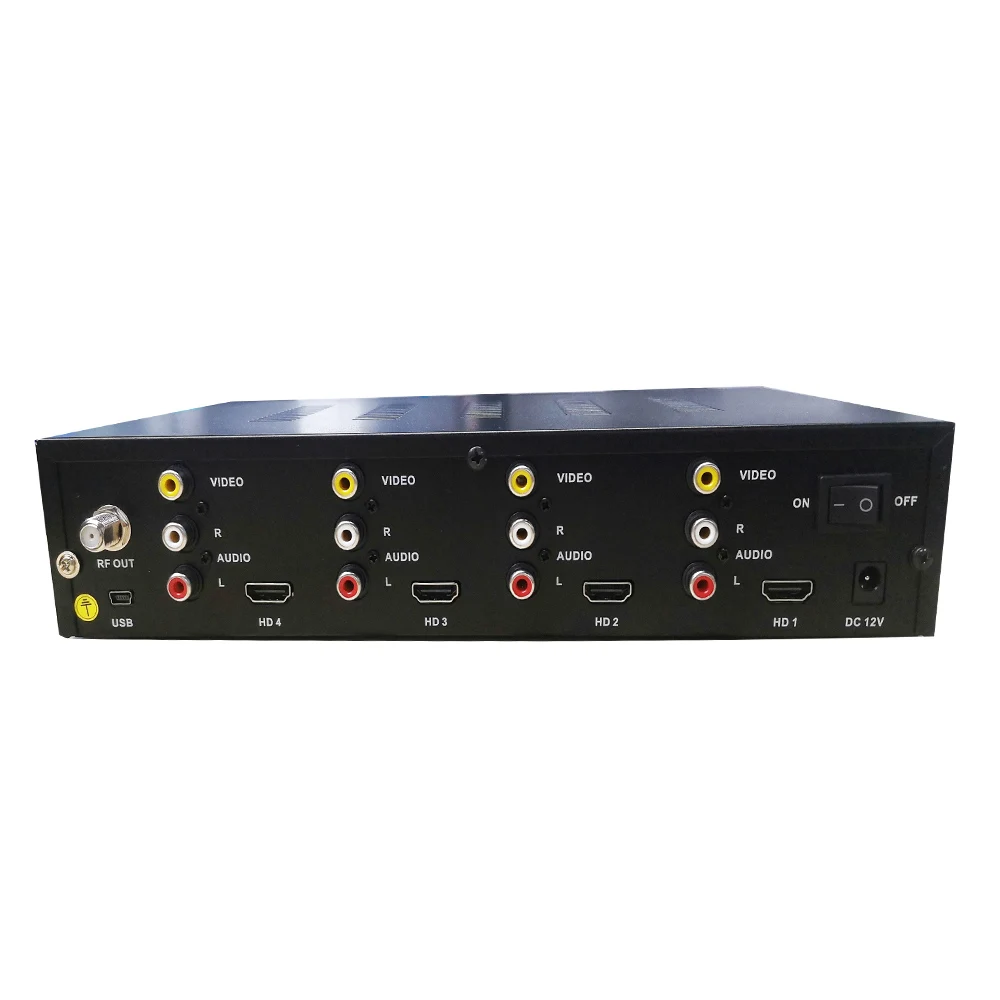 Digital RF Modulator Satlink WS-7990 4 Route DVB-T Modulator to convert HD/AV signals into DVB-T/DVB-C/ISDB-T RF out ST-7990