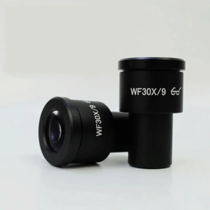 30X نقطة العين العالية المجهر البيولوجي العدسة زاوية واسعة العدسات مجال الرؤية 9 مللي متر تصاعد حجم 23.2 مللي متر