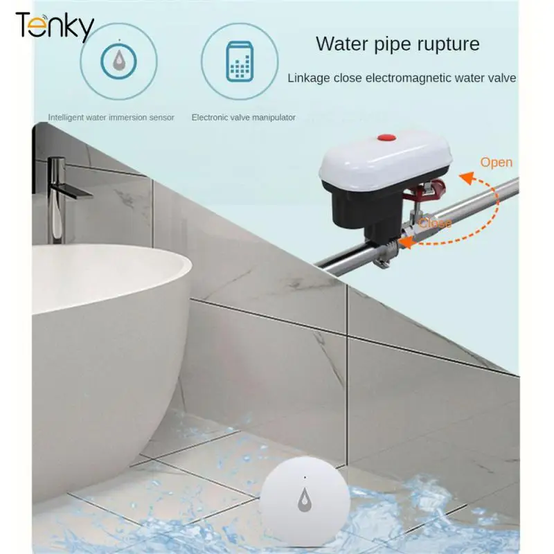 

Real-time Water Detection Smart Home Instant Alert Smart Water Immersion Sensor Easy Installation Prevent Water Damage Popular