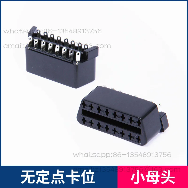 F-002 Universal Vehicle Diagnostic Small Female 16PIN Connector OBD2 Female Weldable Press