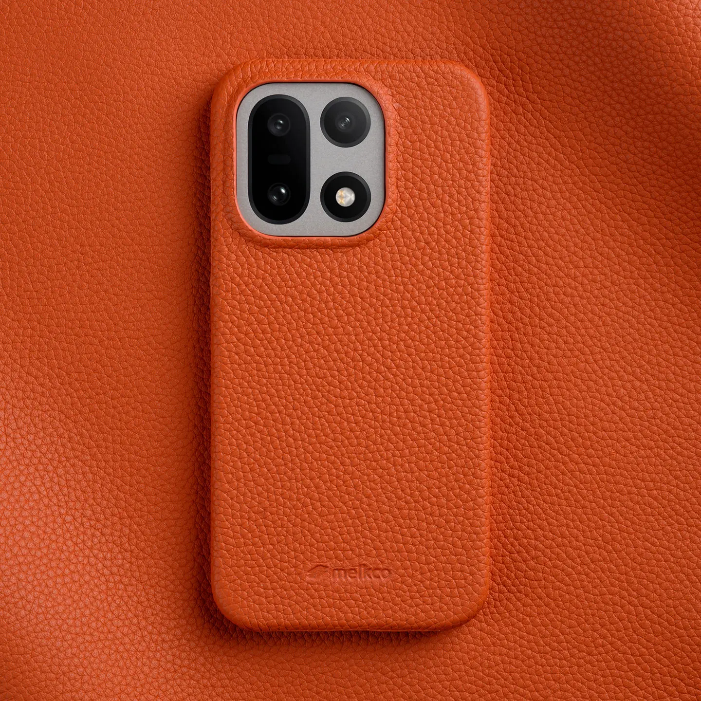 Capa de Couro Genuíno Melkco Premium para Oneplus 15 / 1+ 15, Capa Protetora Artesanal de Meia Cobertura para Celular