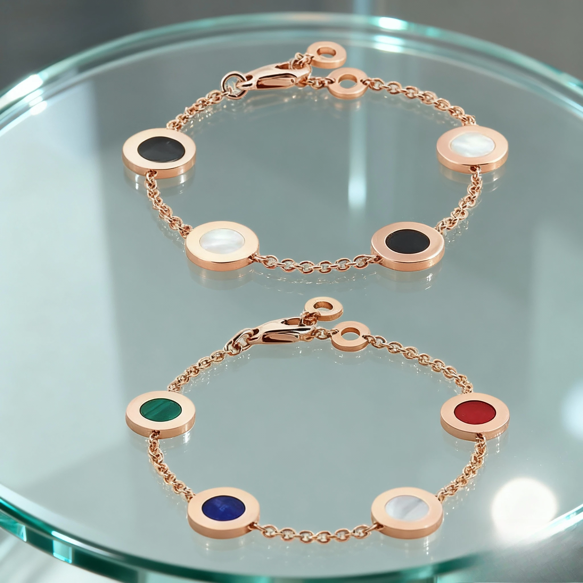 

2025 Trendy Jewelry Wholesale Jewelry Luxury and AtmosphericCircular Shell Mother of Pearl Bracelet, High-quality Party