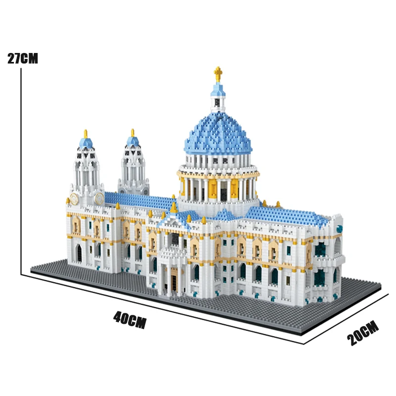 7053 Pcs City Mini St Paul Cathedral Architecture Building Blocks Famous Castle Moc Bricks Educational Gifts Toys For Children