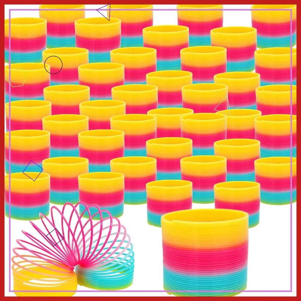 

Multicolor Coil Spring Toy, 3" (80mm) 40-Pack, Party Favor for Kids, Goody Bag Fillers