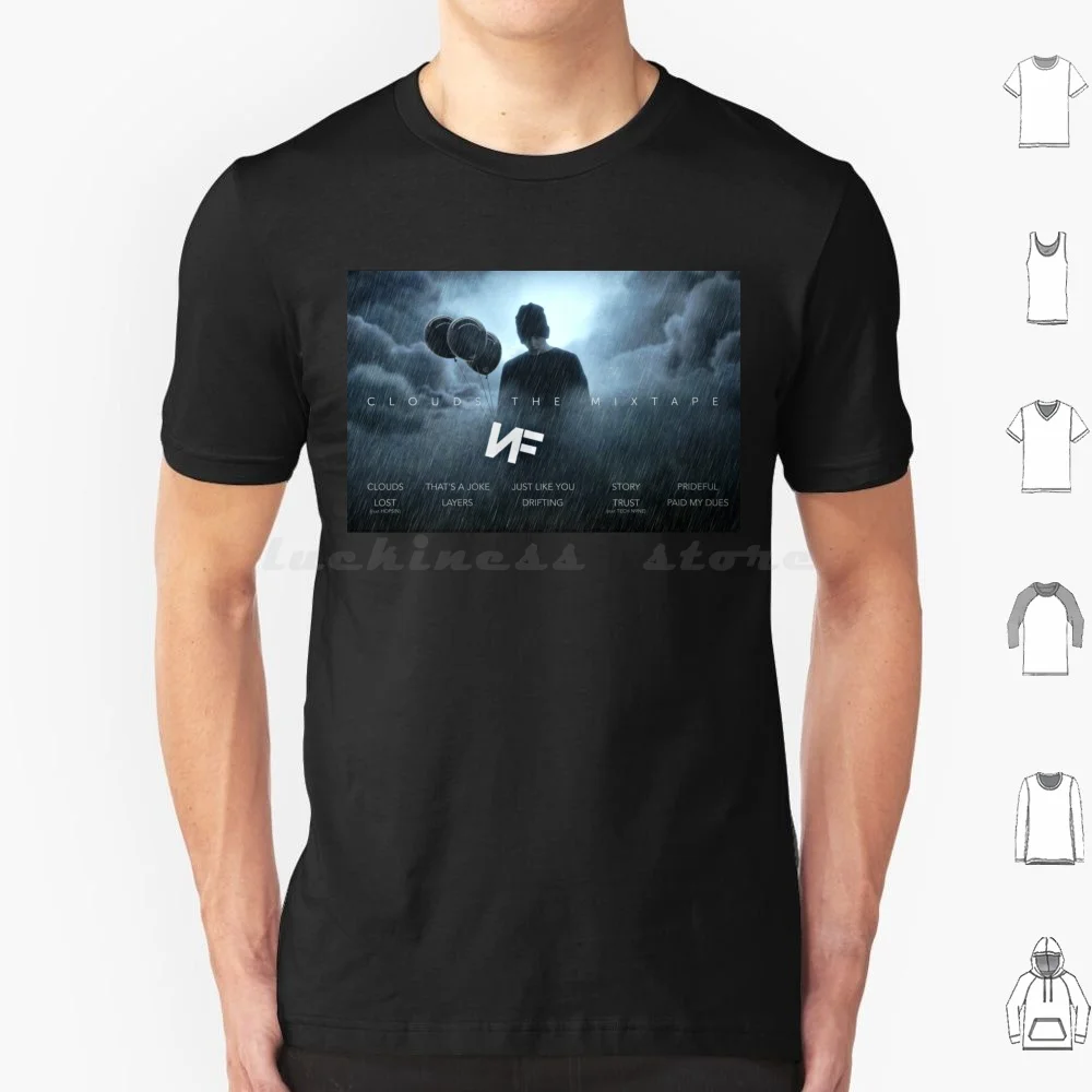 Nf-Clouds The Mixtape T Shirt Cotton Men Women DIY Print Nf Real Music Music Nf Rapper Nf Rap Rappers Balloons Logo Trauma The