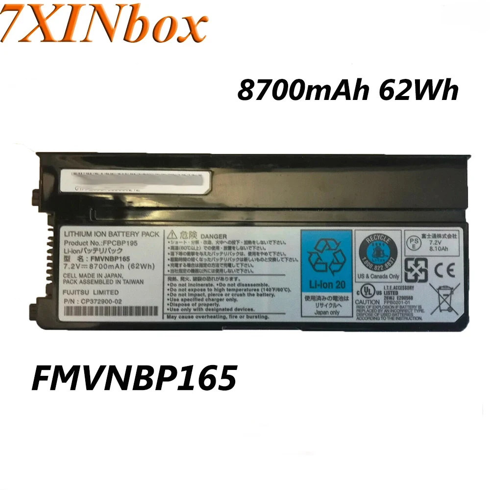 

7XINbox 7.2V 62Wh 8700mAh FMVNBP165 FPCBP195 FPCBP194 FPCBP195AP Original Laptop Battery For Fujitsu LifeBook P8010 P8020