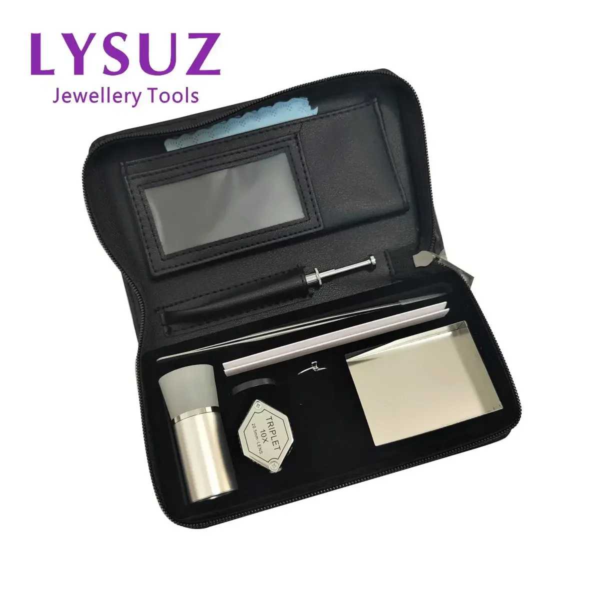Jewelry Identification Kit Bag Instrument Diamond Gemstone Appraisal Evaluation Sorting Tools Magnifier Heart Arrow Loupe Lysuz