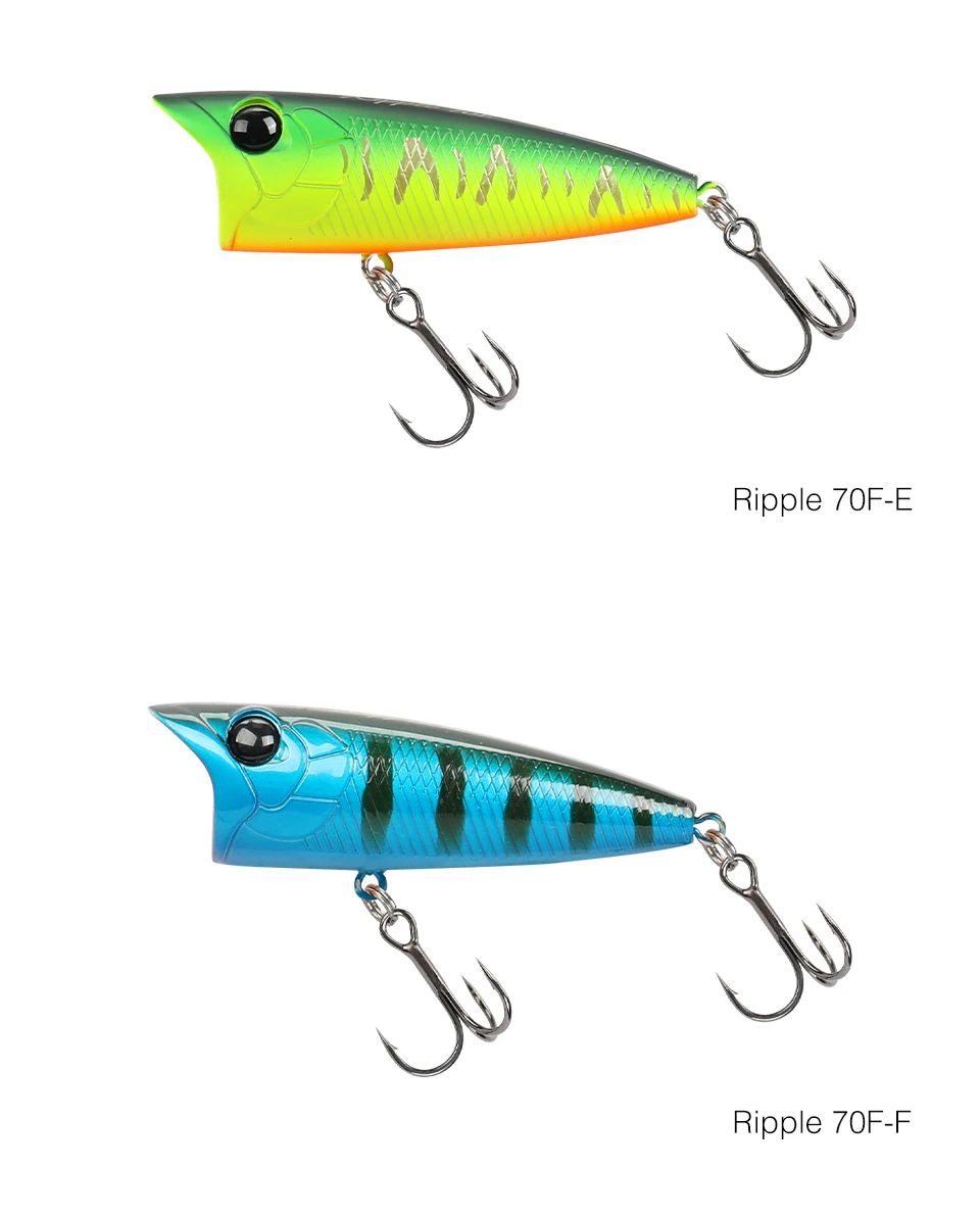 TSURINOYA 70F Popper Angelköder RIPPLE 70mm 12g Topwater Harter Köder für Bass Pike Long Casting Floating Wobble Surface Modell – Detail 17