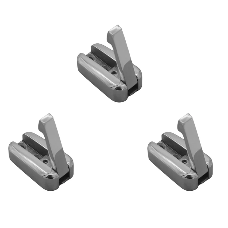 

3X Stainless Steel Spring Folding Marine Grade Loaded Hat Coat Hook Coat Hook Foldable Mirror Polished For Boats Yachts