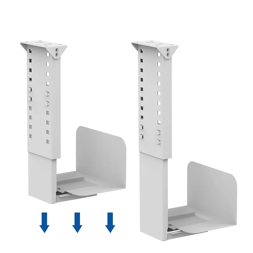 Wistopht Cpu Holder Under Desk Mount Computer Tower Wall and Under Counter Holder,adjustable Height and Width Wall-mountable Cpu