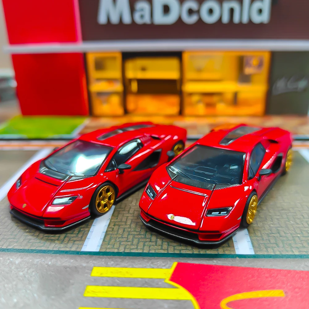 

2 шт. Xcartoys x POP RACE 1:64 LPl 800-4 ROSSO COUNTACH RED литая под давлением модель автомобиля (без коробки)