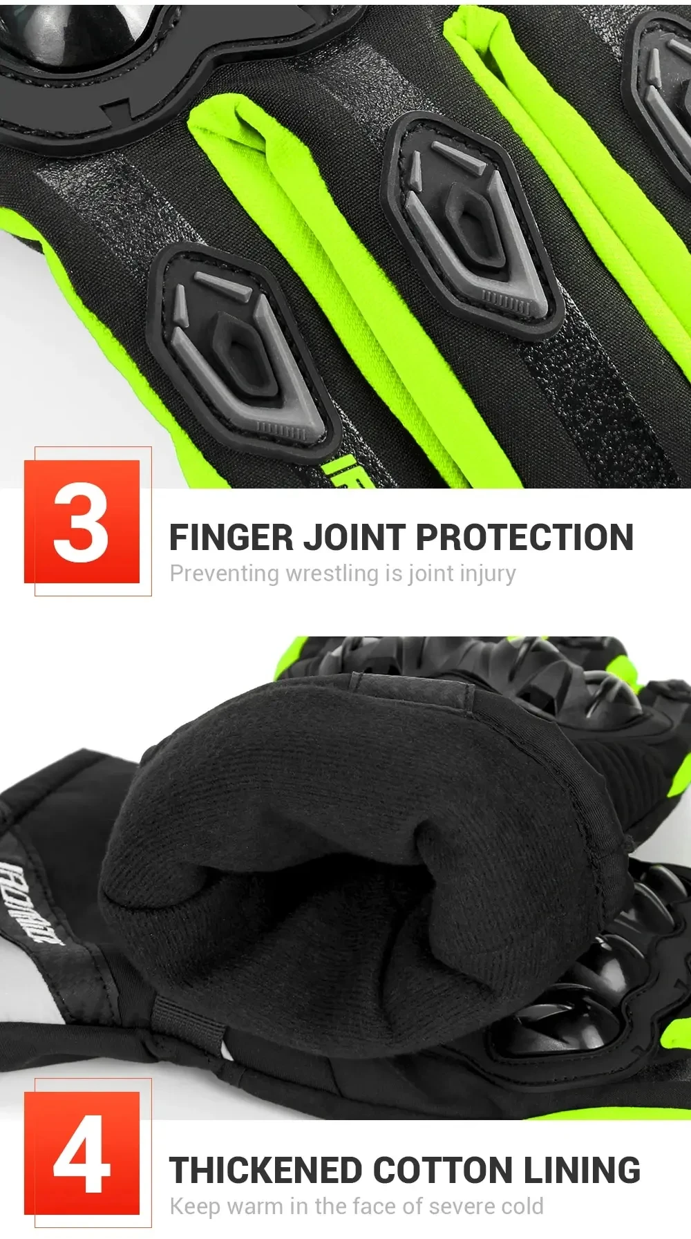 Motorrad Handschuhe Wasserdicht Winddicht Voll Finger Moto Motorrad Reiten Handschuhe Touchscreen Moto Motocross Handschuhe Winter – Detail 19