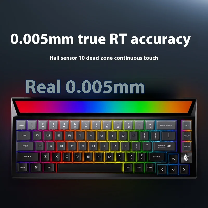 

Nubia Redmagic GK67 Ice Blade Магнитный переключатель Проводной алюминиевый сплав с ЧПУ RT0.005MM 8K Датчик Холла RGB Игровая клавиатура Аксессуары для ПК