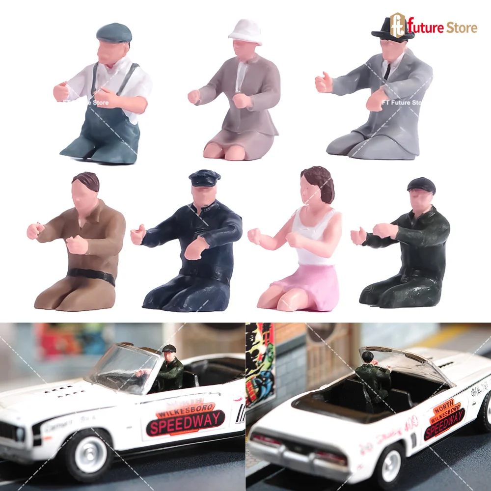 Miniature1/87 1/64 1/43 1/24 1/18  Male Female Drivers Driving Figure Model Creative Street Scene Prop Display for Cars Vehicles