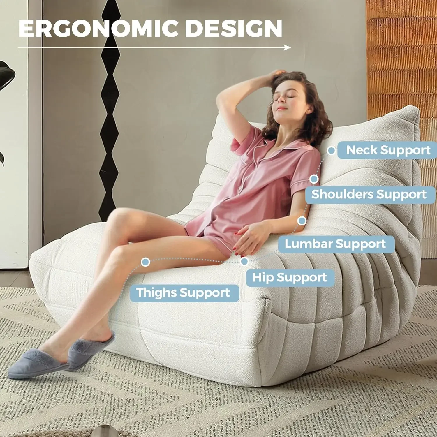 Lazy Lounge Chair Nordic Togo Internet Celebrity Lazy Caterpillar Sofa Cat Scratch Leather Fireside Chair Bedroom Person Sofa