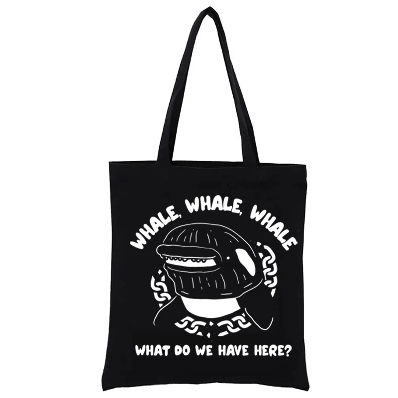 

What Do We Have Here Handbags Whale Bags Graphic Printed Tote Bag Totebag Funny Fashion Shopper Casual Totes Women's Handbag