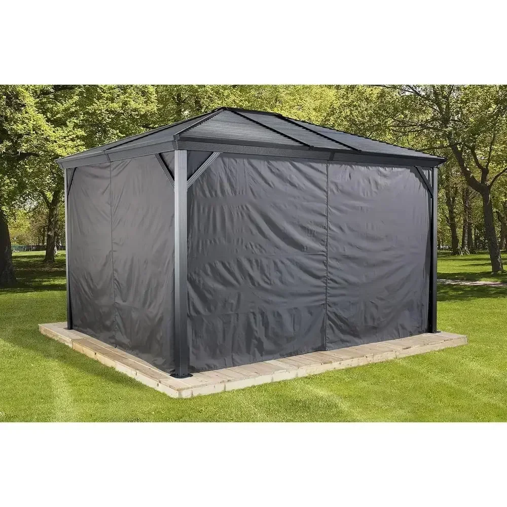 Polyester Outdoor Curtains, 10ft x 14ft, Durable Shade for Gazebos