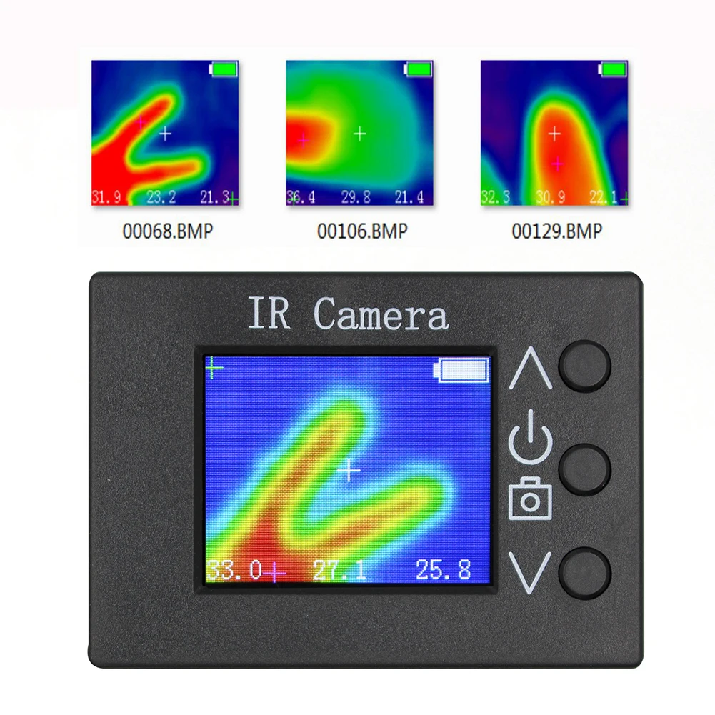 MLX90640 AMG8833 Digital Infrared Thermal Imager LCD Display Temperature Measurement Sensor IR Resolution Thermal Imaging Camera