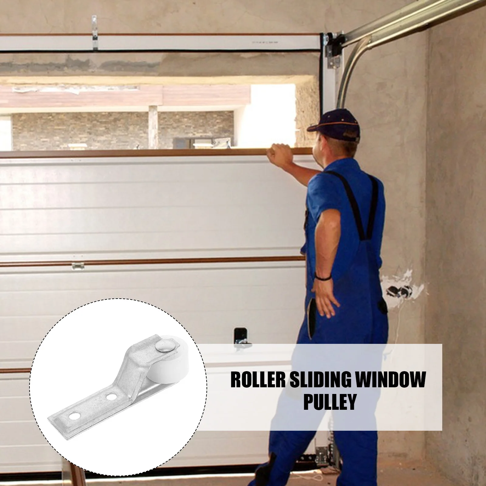 2 Buah Roda Rol Pemandu Pintu Operasi Halus dan Senyap Pemasangan Mudah untuk Penggantian Rel Pintu Geser Garasi Kamar Mandi