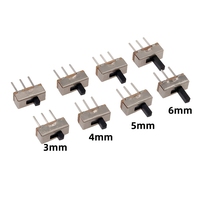 50Pcs Interruptor On-Off SS12D00 Mini Slide Switch 3pin 1P2T 2 Position Toggle Switch Handle length 3/4/5/6mm SS12D00G4 G3 G5 G6