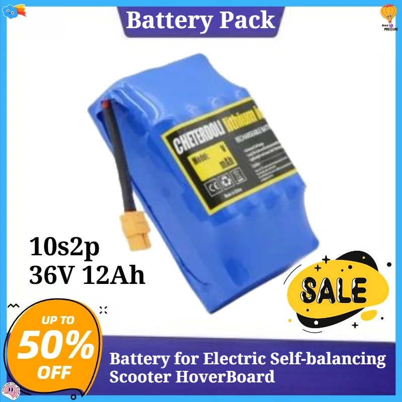 

10s2p 36V 12Ah Lithium Rechargeable Battery for Electric Self-balancing Scooter HoverBoard Unicycle Exceptional Battery
