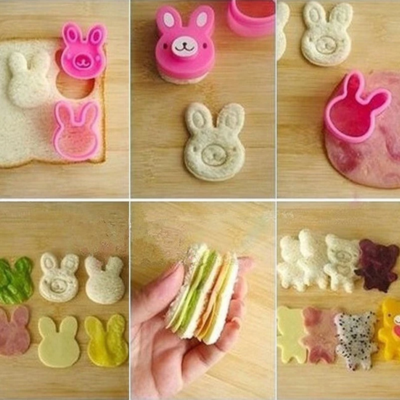 3 Pcs Cute Mini Food Picks Children Animal Cartoon Snack Cake Dessert Food Fruit Forks Resin Lunch Box Dividers