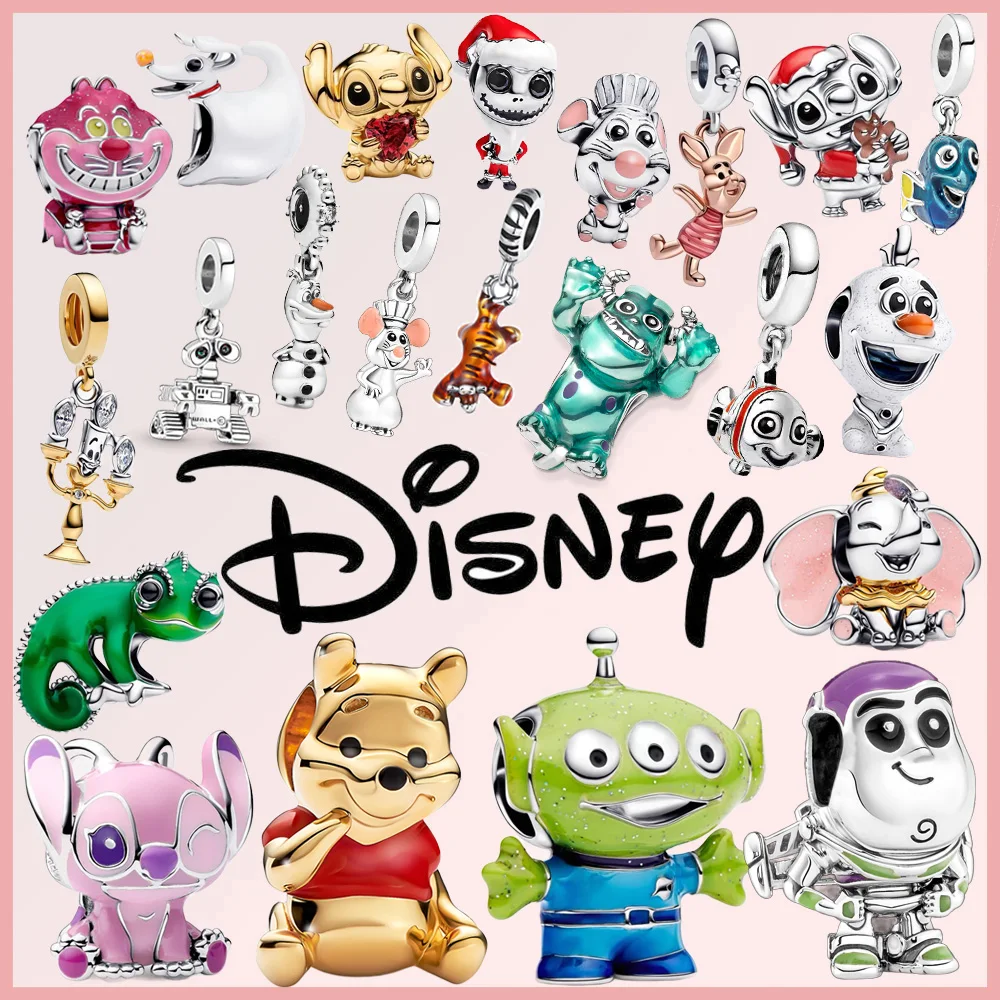 

Disney Dumbo Stitch Minnie Deadpool 925 Sterling Silver Dangle Charms 925 plata Fit Original Bracelet Beads Jewelry Gift DIY