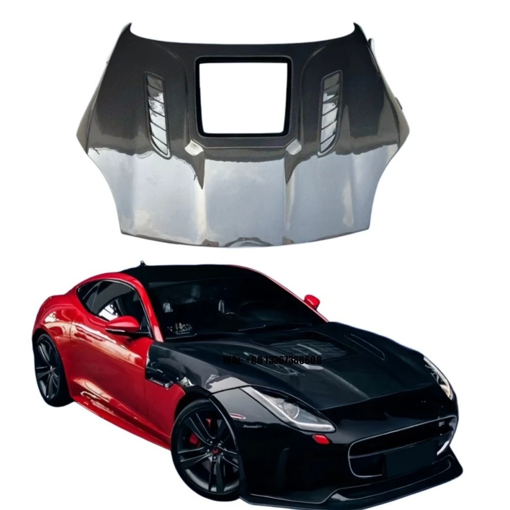 

New Style High Quality Transparent Glass & Carbon Fiber Engine Hood 2013-2020, Improved Full Muscle Design