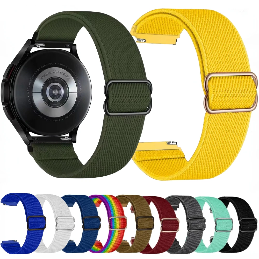 

Nylon Strap for Samsung Galaxy Watch 6/5/4/Classic/Active 2 Breathable Wristband for Huawei Watch 4 Pro/GT 3 2/Amazfit GTR/GTS 4