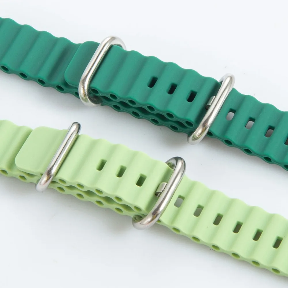 Accessori per cinturino morbido con fibbia ad ago di ricambio per cintura in silicone oceano regolabile per Xiaomi Mi Band 8
