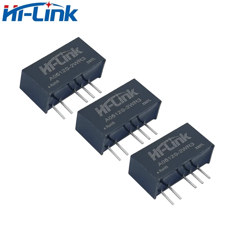 2pcs A0505S-2WR3 A0512S-2WR3 5V to ±3.3V ±5V ±9V ±12V ±15V 2W Dual Output Isolated Power Supply Module Power Converter Hi-Link