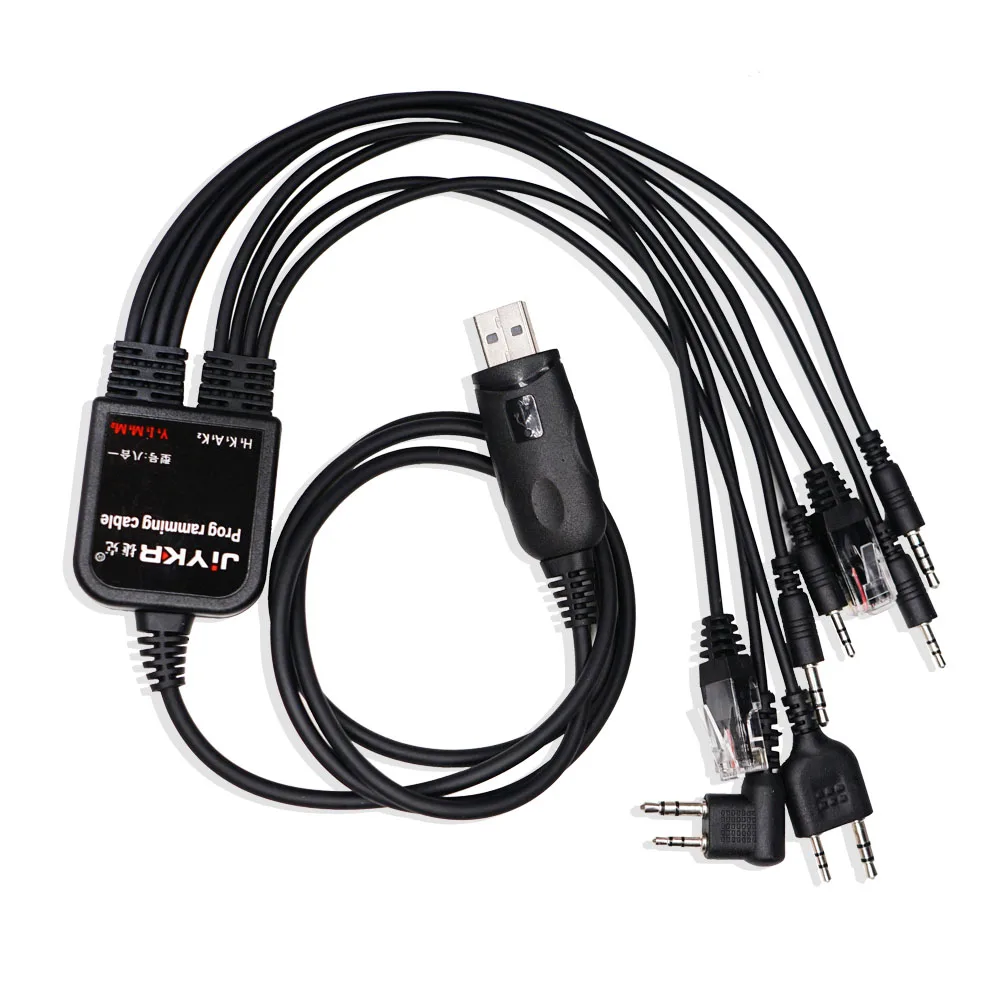 8 in 1 Multi-functions USB Programming Cable with CD Baofeng Walkie Talkie UV-5R UV-82 for Motorola TYT Kenwood Yaesu HYT Radio