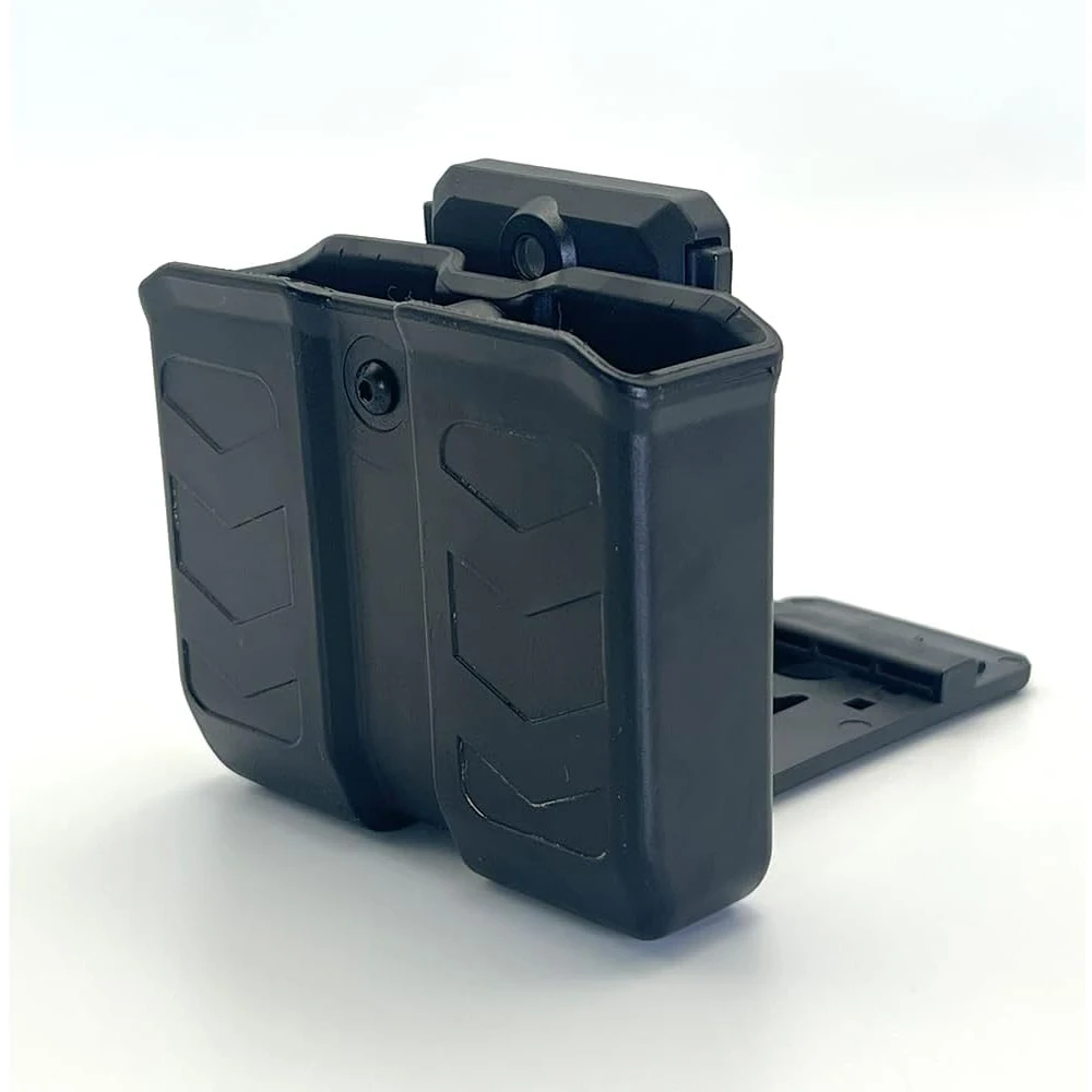 Custodia universale doppia per caricatore compatibile con 9mm/.40 Dual Stack Mags Molle Mag Pouch per il trasporto esterno della cintura