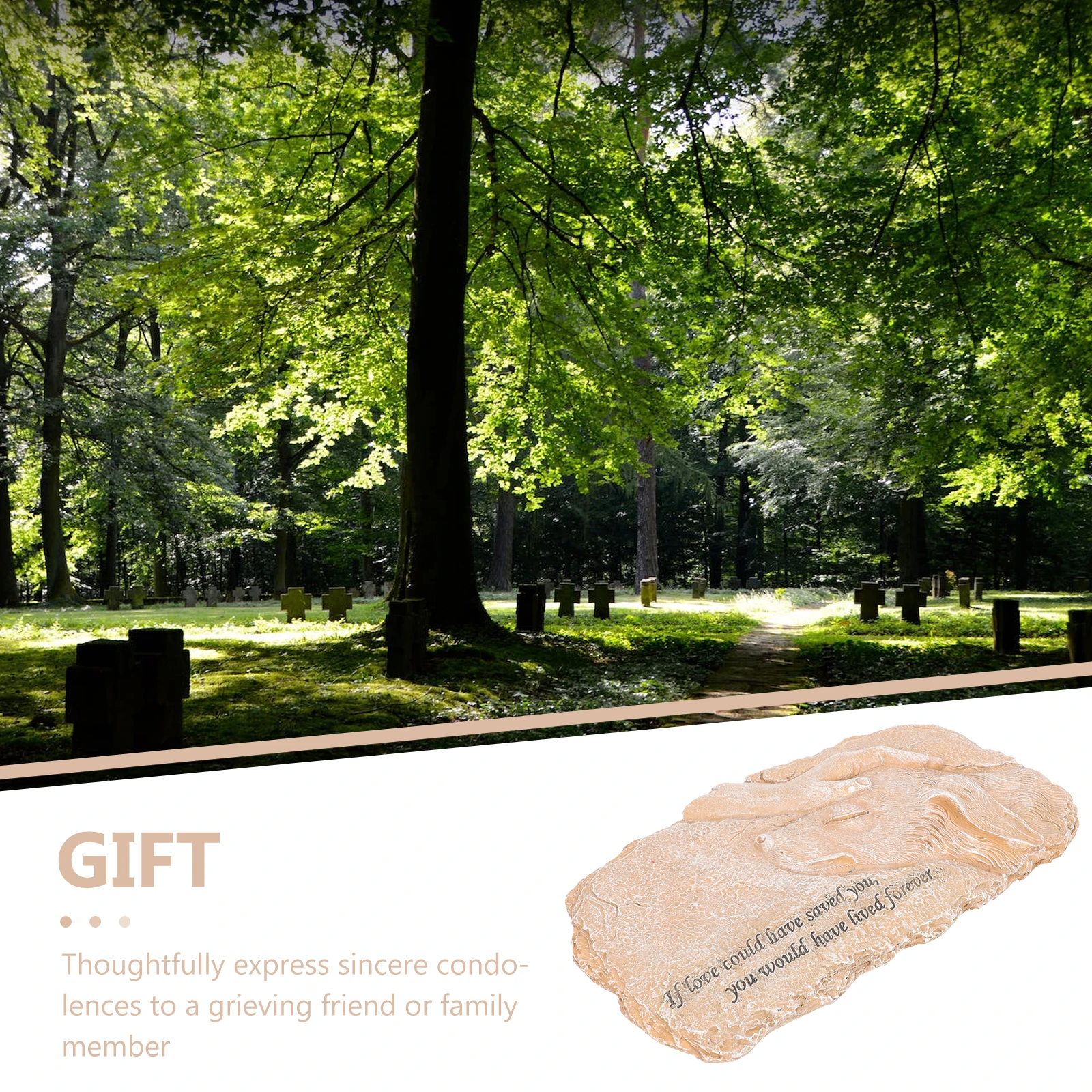 

Pet Memorial Stone Resin Dog Headstones Outdoor Grave Markers Tribute Statue Remembrance Angel nament Garden Backyard Pet