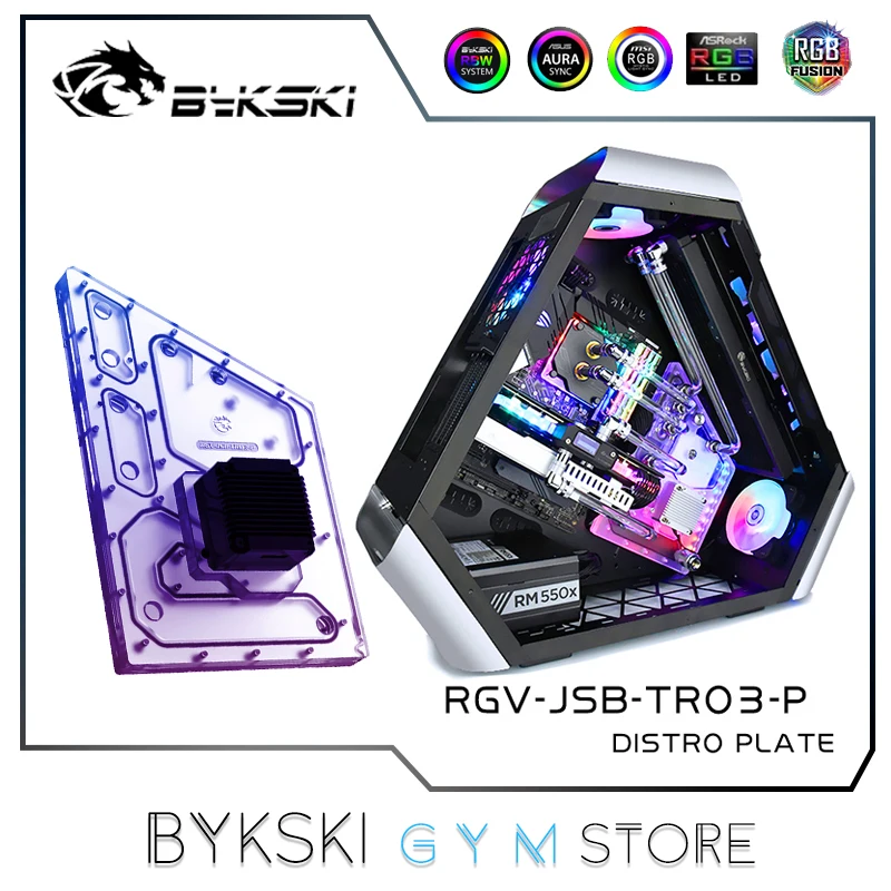 

Bykski Distro Plate Solution For JONSBO TR03 Case,DIY Water Cooling Kit Radiator+CPU GPU Block+Reservoir+Pump GV-JSB-TR03-P