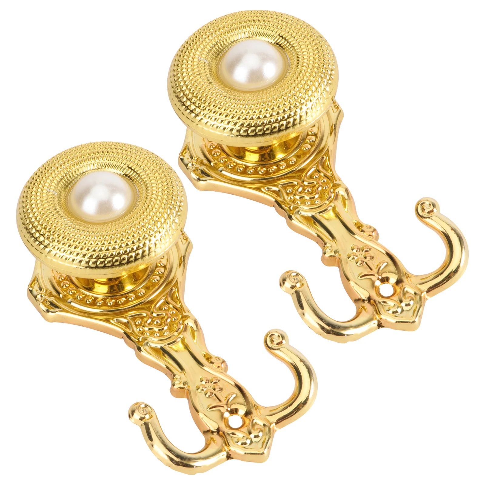 

Curtain Hooks Metal Pearl Decorated Wall Mounted Tassel Tieback For Classic Modern Rooms Decor Hardware