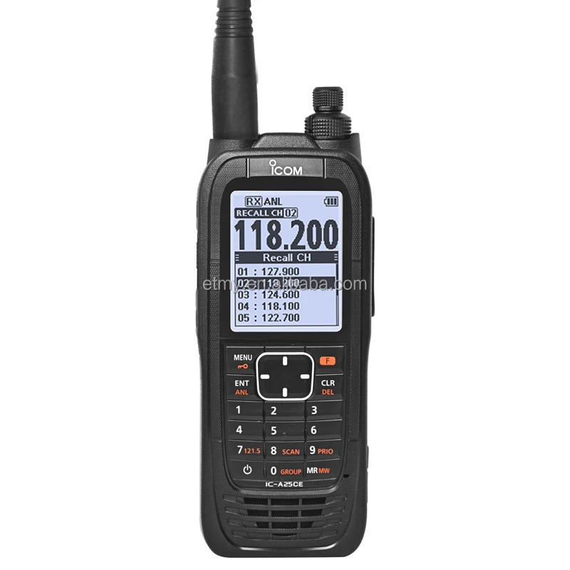 Original ICOM Incorporated Walkie-talkie ICOM IC-A25CE Air Walkie-talkie With GPS Bluetooth VOR Navigation