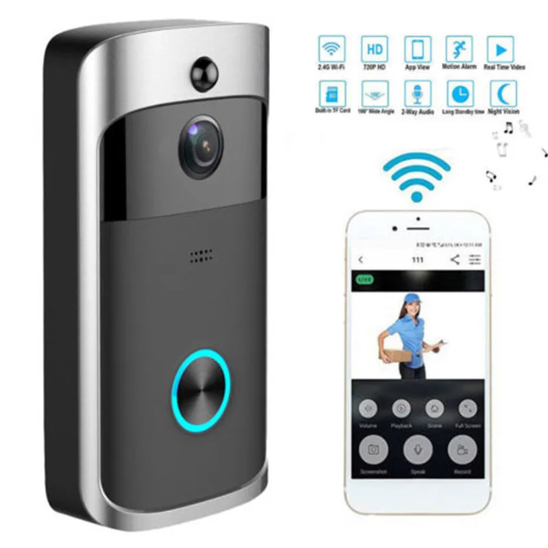 Alarm  CCTV Security Nest Smart 1080p Wifi Ring App Doorbell Camera with Monitor Wireless Doorbell Waterproof