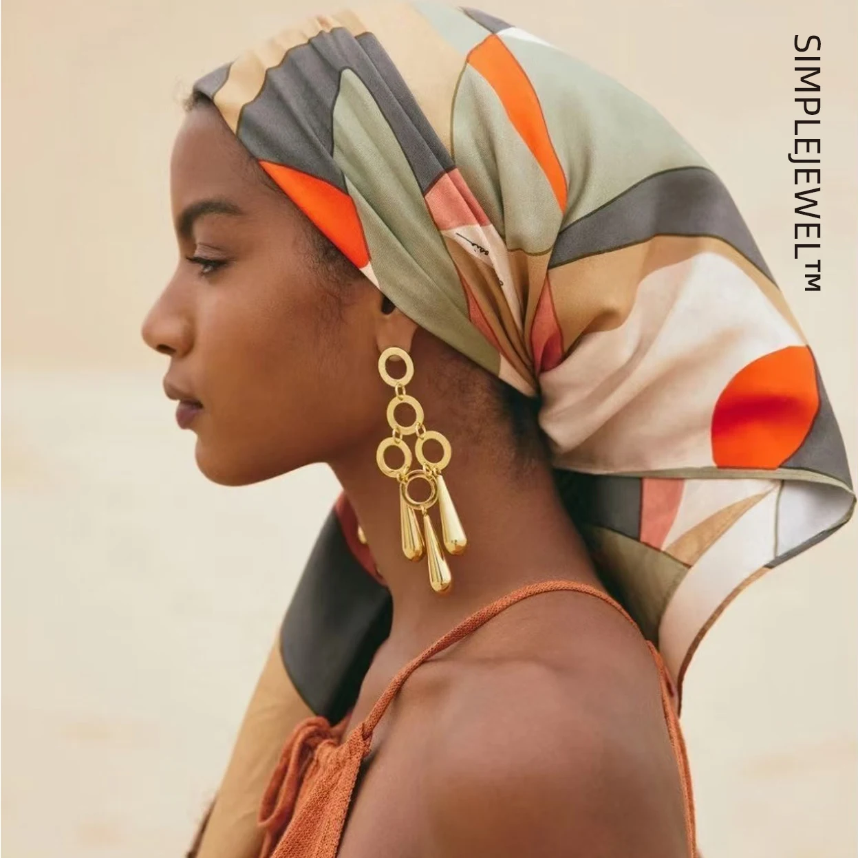 legant Minimalist Versatile Square Scarf - Stylish Graceful Multi-use Accessory for Head & Neck  for Daily 90cm*90cm image 2