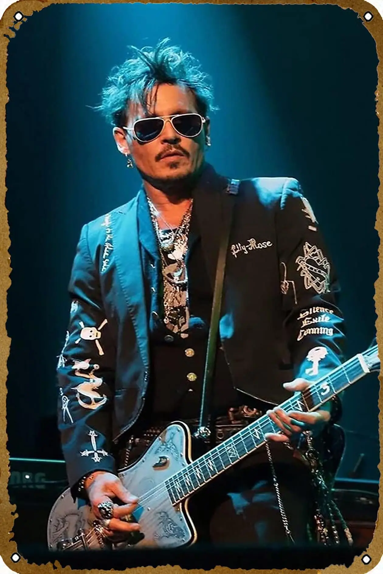 KNIOIL Johnny Depp music Poster Retro Metal Tin Sign Home Kitchen Bar Garage Cafe Club Cave Vintage singer Musician Art Wall Dec