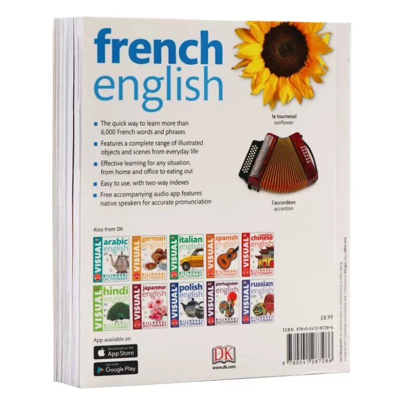 DK-Francês Inglês Bilíngue Ilustração Visual Livro