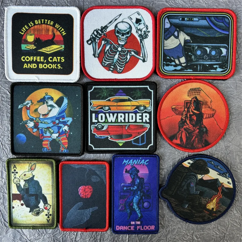 

Colourful Printed Patch on Clothes Morale Badge Tactical Equipment Military Accessory Hook and Loop Patches Backpack Stickers