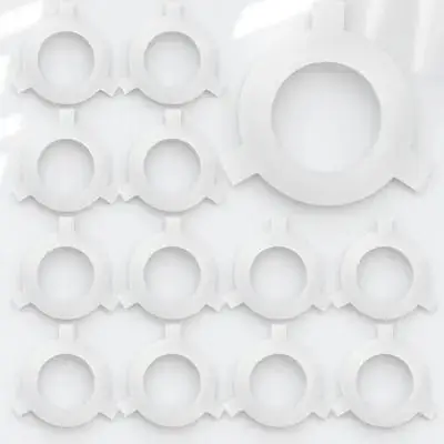 20 Pz E27 a E14 Adattatore Paralume Anello di Conversione Raccordo per Paralumi Affidabile Paralume in Plastica Anello di Riduzione Facile