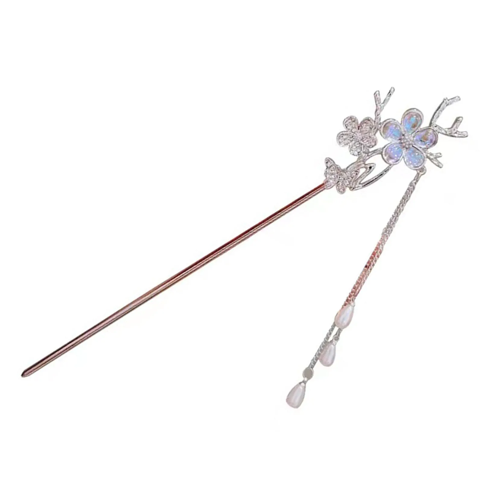 Women's Retro Flower Hair Stick Pins Stable Grips Bridal Hair Jewelry Accessories for Long Hair Women Cheongsam