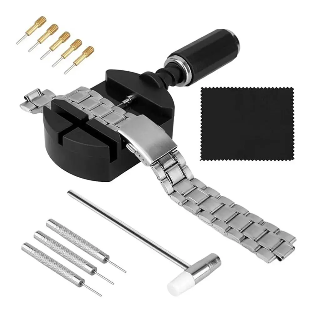 Kit d'outils de démontage de maillons de montre, extracteur de goupilles de bracelet, outil de réparation et de réajustement de bracelet de montre pour ajustement et remplacement