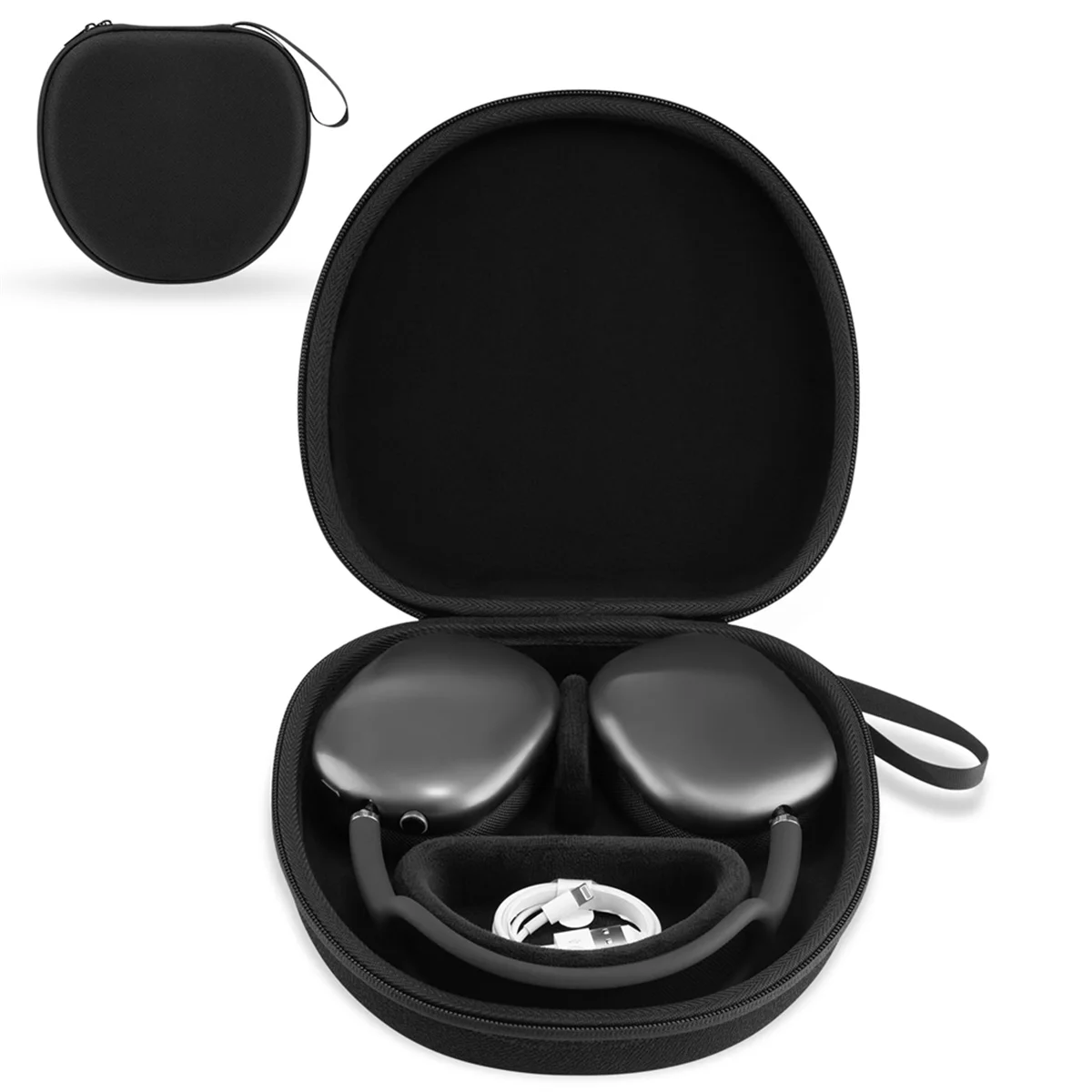 Estojo de viagem portátil n84r para apple airpods max suporta modo de sono, estojo rígido para armazenamento de fone de ouvido