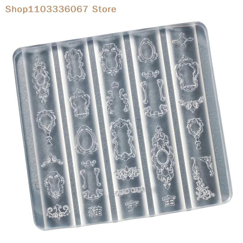 【HLS】【HB】3D Silicone Nail Art Mold European Style Retro Patterns Lace Design Decoration DIY Transparent Manicure Template
