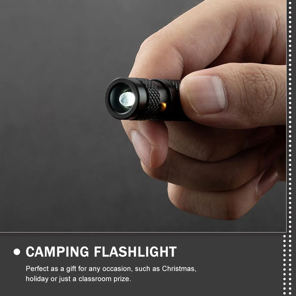 

OSALADI Mini Flashlight 1PC LED Keychain Light Portable Aluminum Alloy Outdoor Camping Black